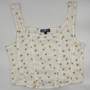Freshman Floral Corset Seam Tank
